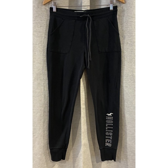 Hollister Pants - HOLLISTER Womens Graphic Sweatpant Joggers Black Size Medium
